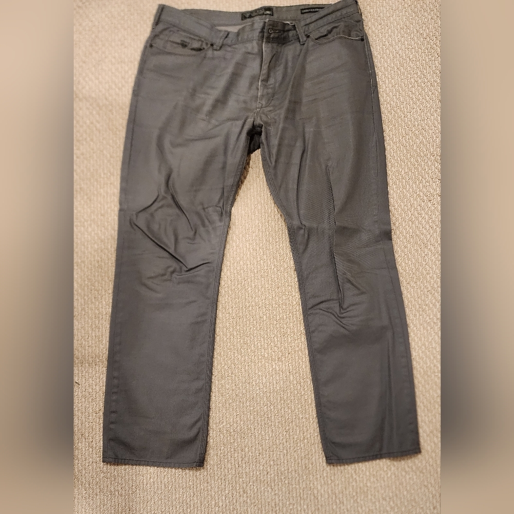Mens GUESS Lincoln Slim Straight Jeans 40x32 Grey